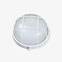 Plafonnier applique extérieur LED rond à grille blanche