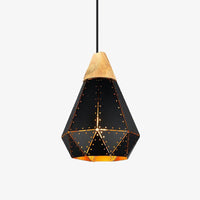 Suspension LED en bois Vintage