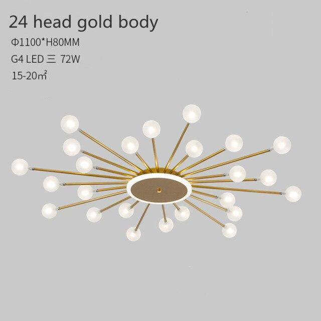 Plafonnier moderne LED en forme de soleil avec perles Janira - vue 11 sur 16
