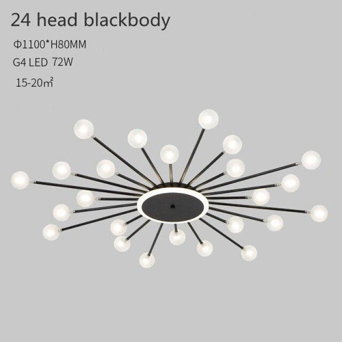 Plafonnier moderne LED en forme de soleil avec perles Janira - vue 13 sur 16