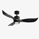 Ventilateur de plafond design LED à pales ondulées (noir ou blanc)