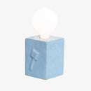 Lampe à poser LED design bloc avec dessin 3D de couleur