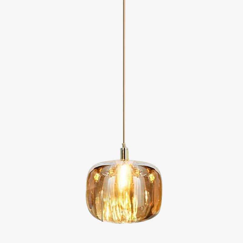 Suspension design à LED en verre coloré - vue 5 sur 12