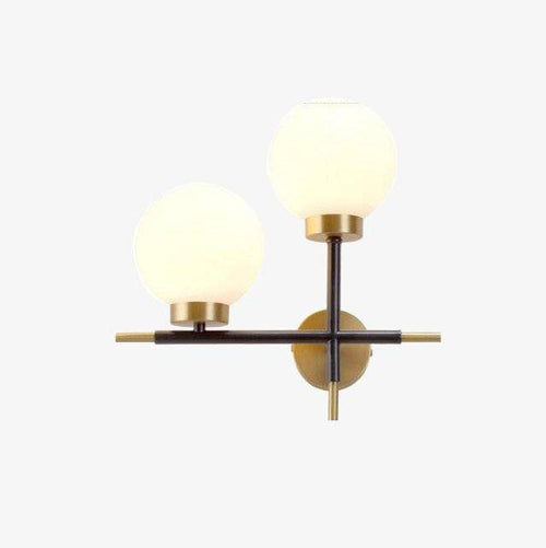 Applique murale design LED dorée avec boule en verre Wall - vue 2 sur 9