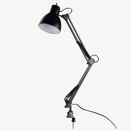 Lampe de bureau LED à pince à bras articulé noir - vue 2 sur 7
