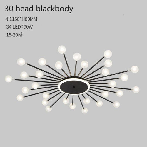 Plafonnier moderne LED en forme de soleil avec perles Janira - vue 16 sur 16