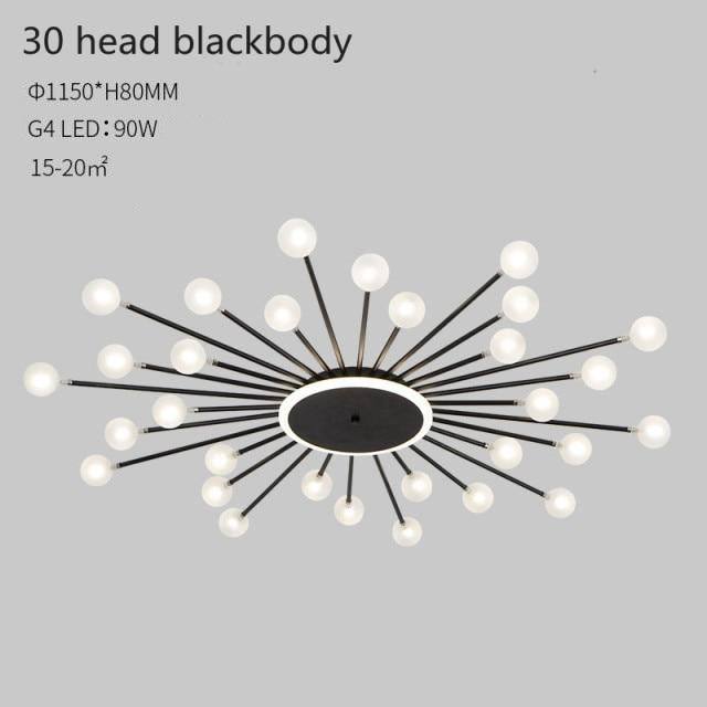 Plafonnier moderne LED en forme de soleil avec perles Janira - vue 15 sur 16