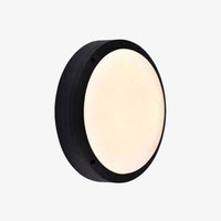 Plafonnier extérieur LED rond noir Flat (plusieurs tailles)