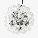 Suspension chromé avec lampes Castiglioni