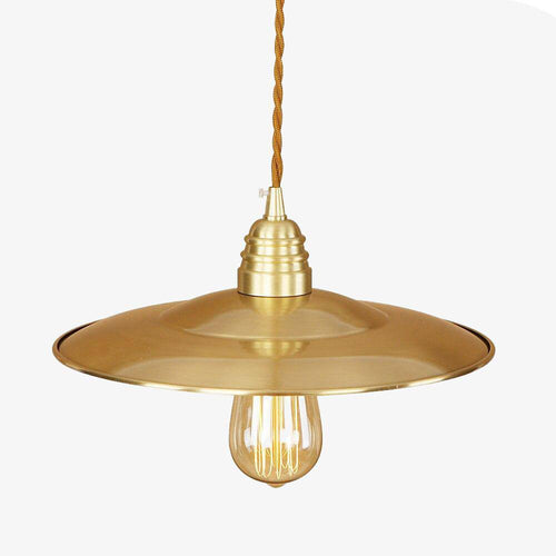 Suspension design LED en métal doré avec abat-jour chapeau Coffee - vue 2 sur 3