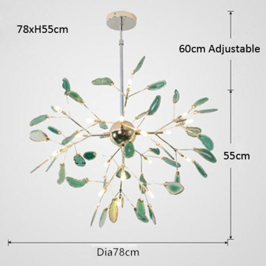 Lustre moderne en cristal LED coloré Sariya - vue 16 sur 17