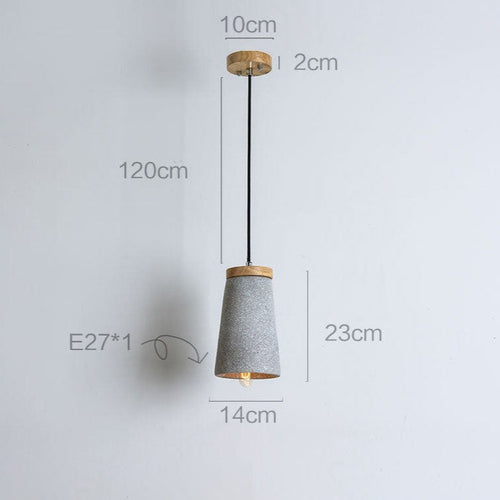 Suspension design LED avec abat-jour en ciment Marta - vue 9 sur 9