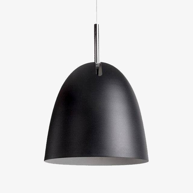 Suspension design LED avec abat-jour en métal arrondi style Macaron