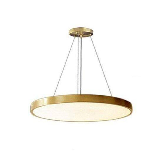 Suspension design LED avec cercle doré et finitions Creative - vue 3 sur 11