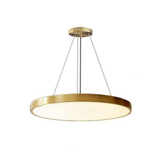 Suspension design LED avec cercle doré et finitions Creative - vue 2 sur 11