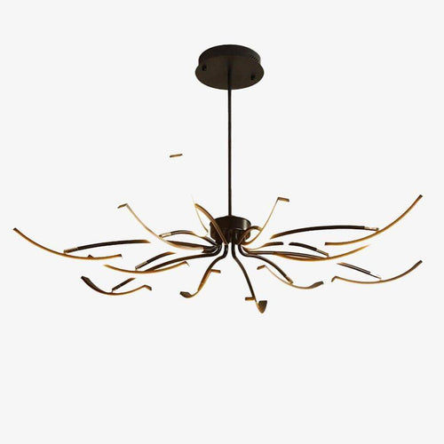 Lustre design à LED en métal avec plusieurs tiges Kyio - vue 2 sur 15