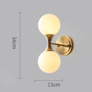 Applique murale LED avec deux boules en verre Delly