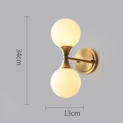 Applique murale LED avec deux boules en verre Delly - vue 8 sur 8