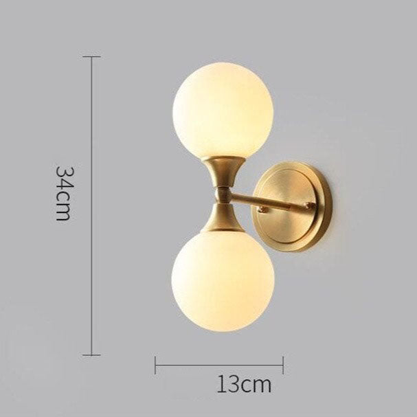 Applique murale LED avec deux boules en verre Delly - vue 8 sur 8