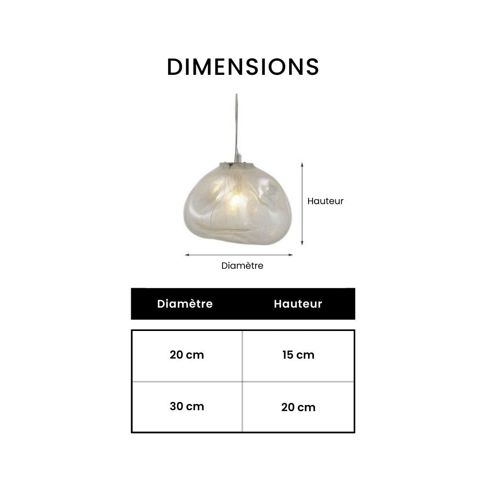 Suspension design en verre déformé Marsden - vue 8 sur 8