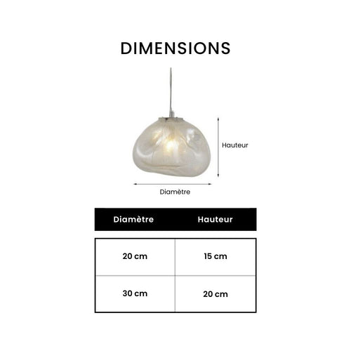 Suspension design en verre déformé Marsden - vue 8 sur 8