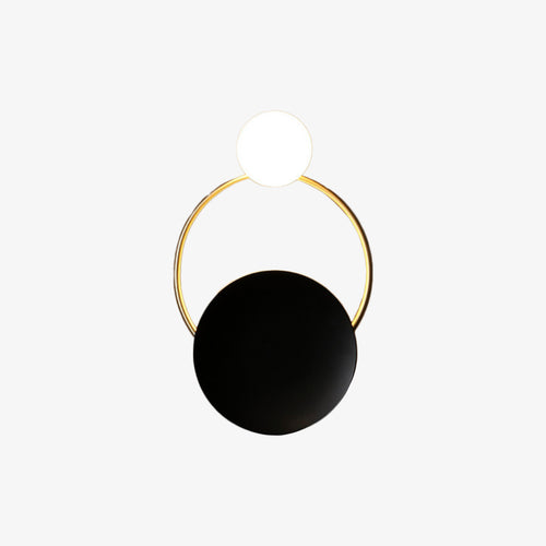 Applique design LED rond et cercles raffinés doré et noir Art - vue 8 sur 7