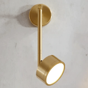Applique murale LED avec lampe cylindrique et tige dorée Lofty - vue 3 sur 10