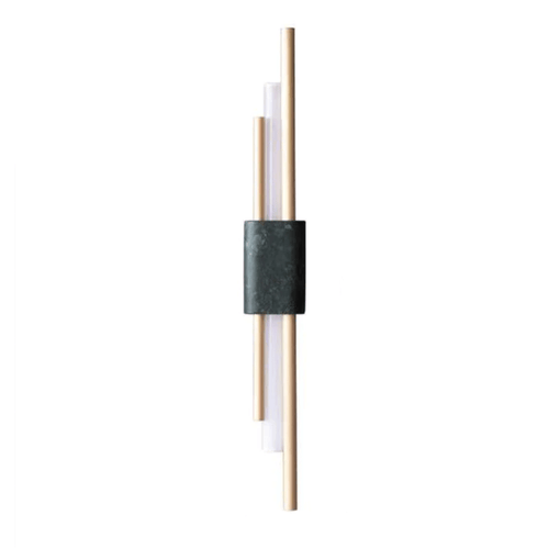Applique murale design LED en marbre avec tube doré Sconce - vue 10 sur 9
