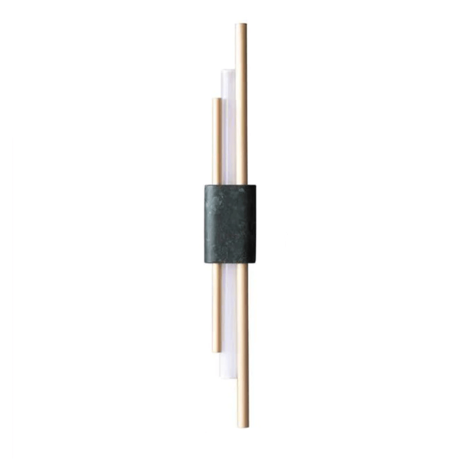 Applique murale design LED en marbre avec tube doré Sconce - vue 9 sur 9