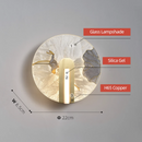 Applique murale design LED style asiatique en verre Yuaming