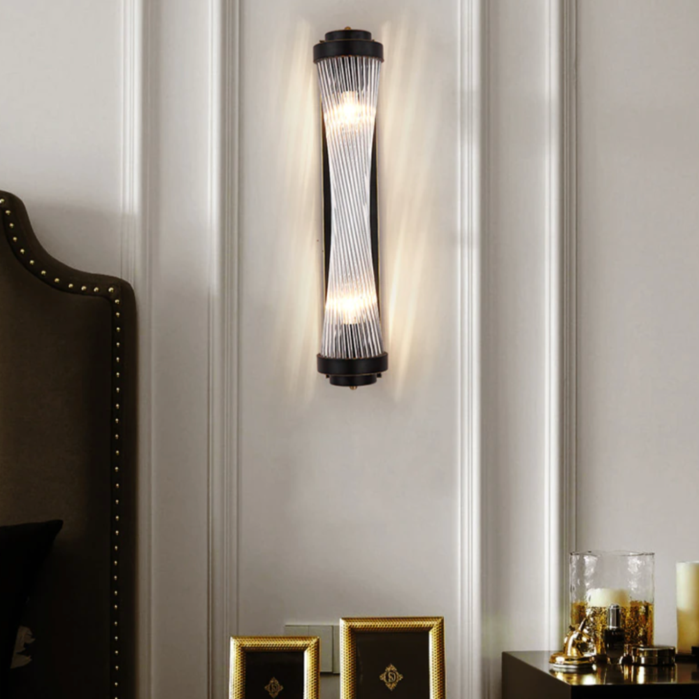 Applique murale moderne et allongée en cristal luxury Alleya - vue 2 sur 7