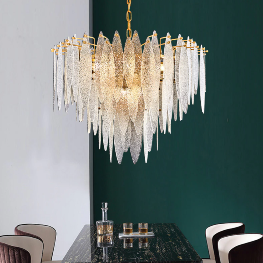 Lustre moderne avec lames en verre luxury Valentina - vue 3 sur 34