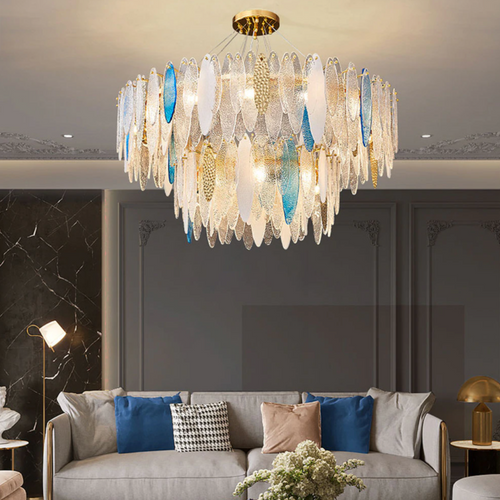 Lustre moderne avec lames en verre luxury Valentina - vue 35 sur 34