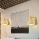 Applique murale moderne avec abat-jour conique et en bois Alode