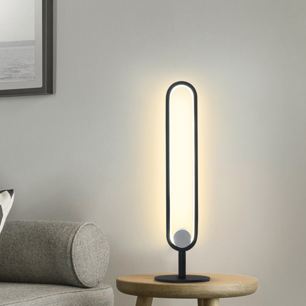 Lampe à poser industriel LED minimaliste en métal Hevenly - vue 3 sur 8