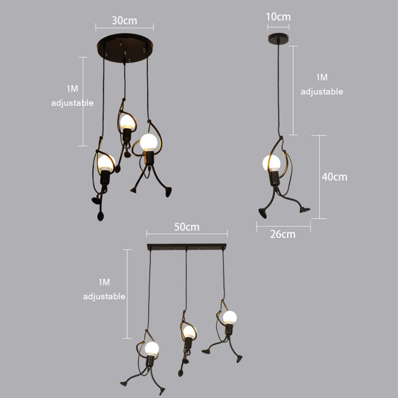 Suspension design à LED bonhomme suspendu Human - vue 8 sur 8