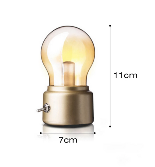 Lampe à poser LED vintage en forme d'ampoule - vue 7 sur 6