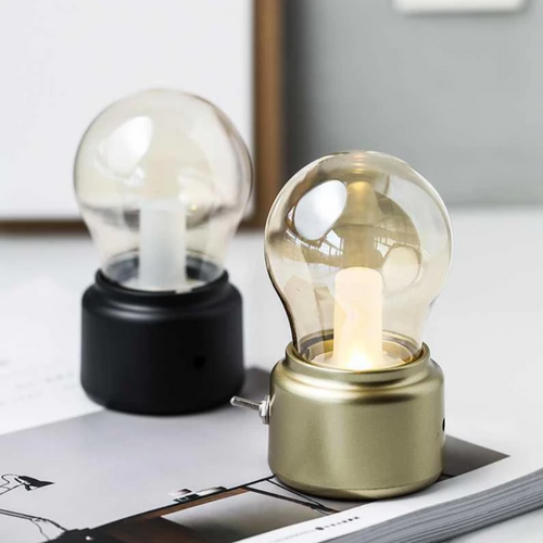 Lampe à poser LED vintage en forme d'ampoule - vue 3 sur 6