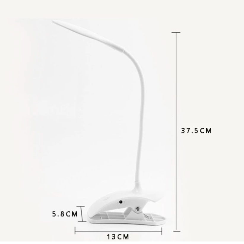 Lampe de bureau LED colorée à pince et USB - vue 4 sur 4