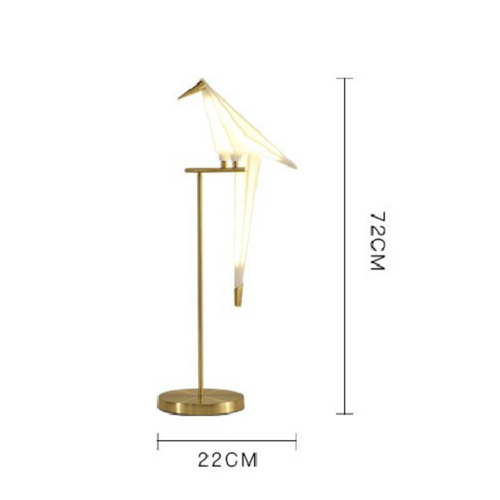 Lampe à poser en forme d'oiseau sur branche dorée - vue 6 sur 6