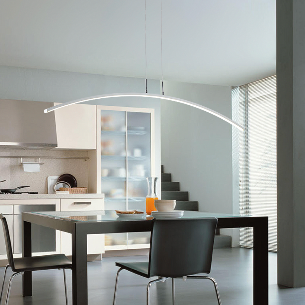 Lustre design moderne à LED arc de cercle - vue 2 sur 5