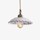 Suspension moderne LED abat-jour en céramique blanc Riya