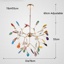 Lustre moderne en cristal LED coloré Sariya