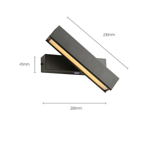 Applique murale LED ajustable rectangulaire Cadiz - vue 8 sur 7