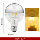 Ampoule E27 à LED G95 4W retro argenté