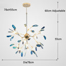 Lustre moderne en cristal LED coloré Sariya