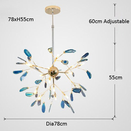 Lustre moderne en cristal LED coloré Sariya - vue 14 sur 17