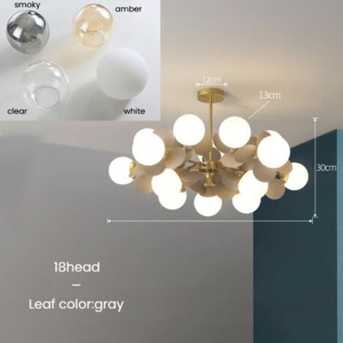 Lustre moderne en forme de nuage avec boules en verre Rivers - vue 15 sur 16
