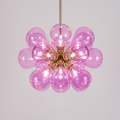 Lustre moderne avec multiple boule en verre Beans - vue 6 sur 8