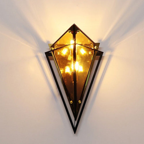 Applique murale rétro LED en verre fumé Klais - vue 4 sur 6